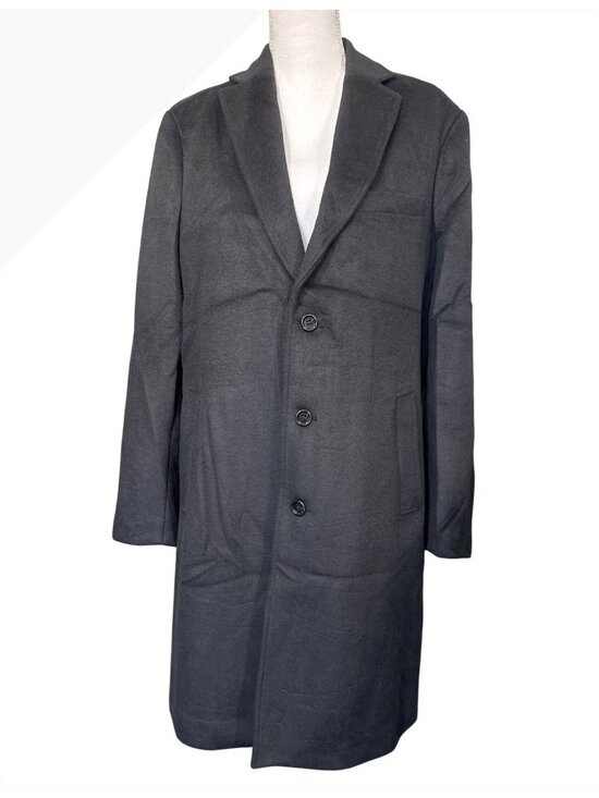 Alfani Other - Alfani Mens Black Wool Blend Overcoat Size M Indonesia Dress Office